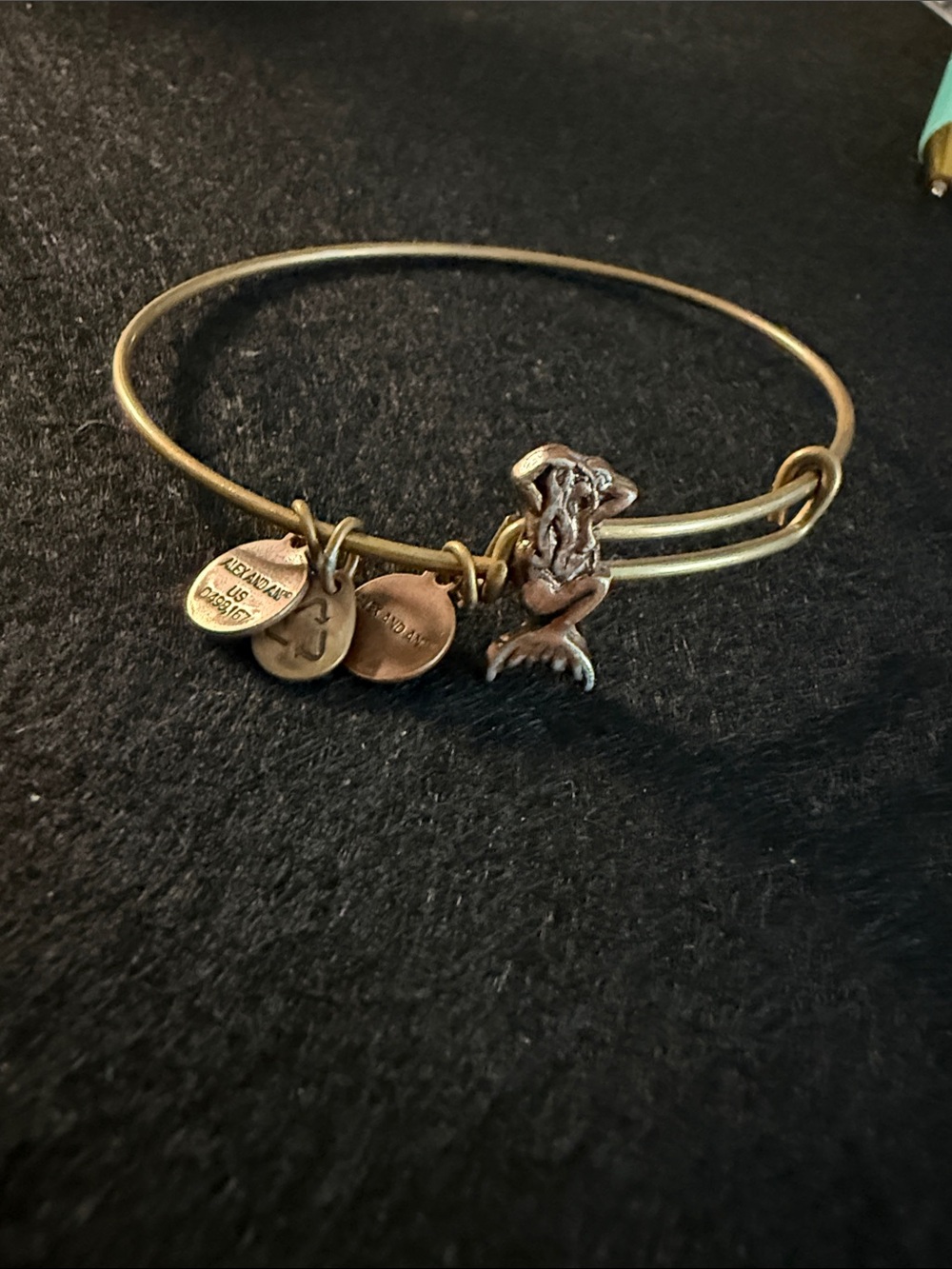 Alex and Ani Bronze Mermaid Charm Bangle Bracelet - Brown